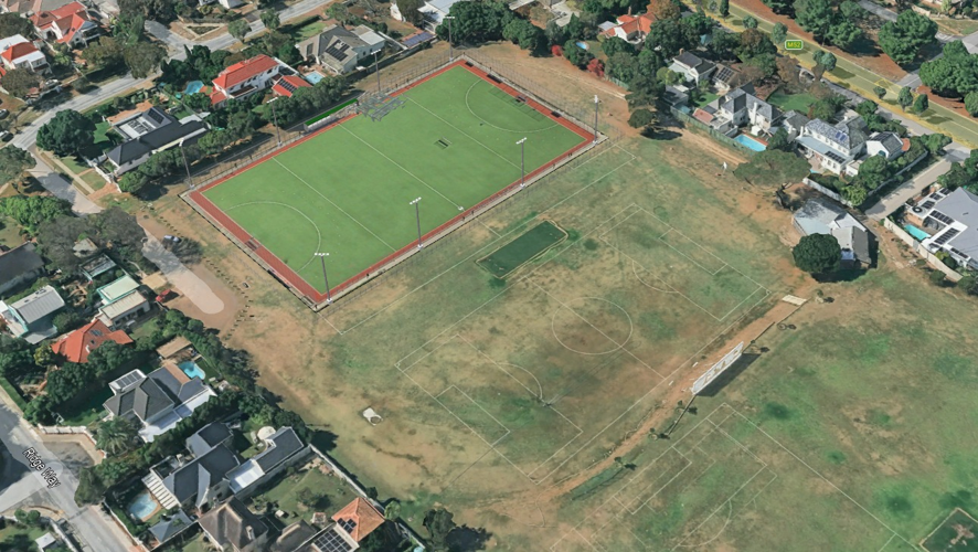 Google Earth visualization of astroturf on the lower oval, view 5