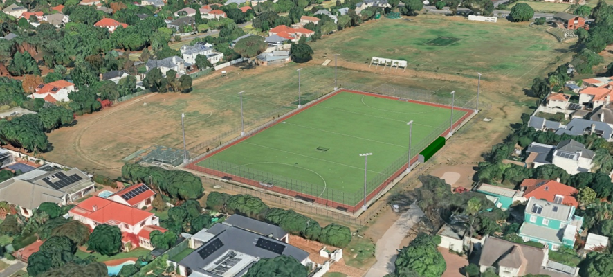 Google Earth visualization of astroturf on the lower oval, view 7