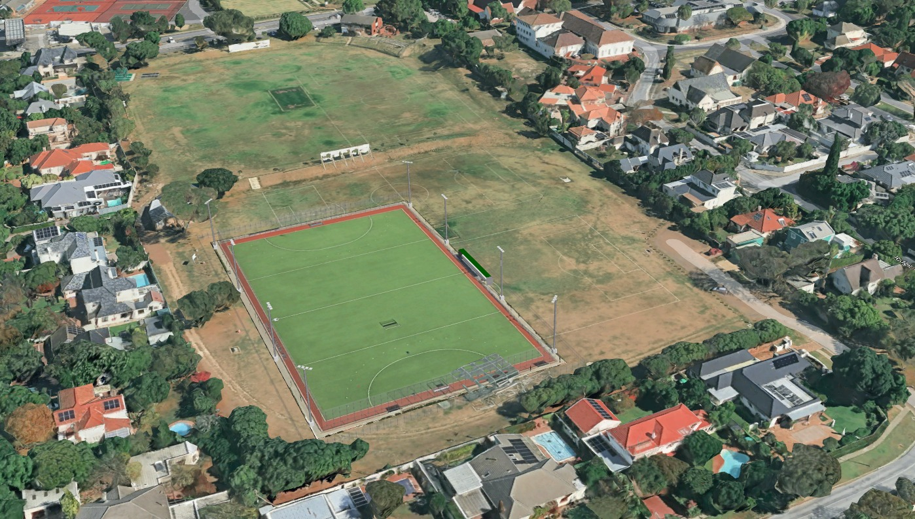 Google Earth visualization of astroturf on the lower oval, view 8